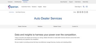 Marketing, Credit & Vehicle Data for Auto Dealers | Experian Automotive