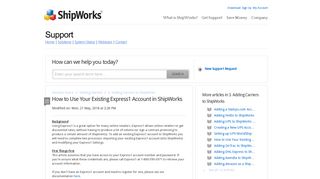 How to Use Your Existing Express1 Account in ShipWorks : ShipWorks ...