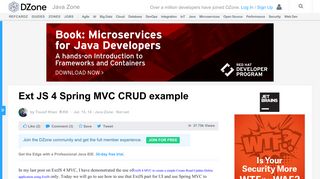 Ext JS 4 Spring MVC CRUD example - DZone Java
