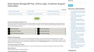 Extra Space Storage Bill Pay, Online Login, Customer Support ...