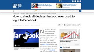 How to check all devices that you ever used to login to Facebook ...