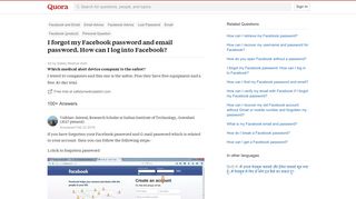 I forgot my Facebook password and email password. How can I log ...