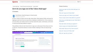 How to sign out of the Yahoo Mail app - Quora