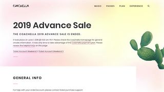 Advance Sale 2019 | Coachella