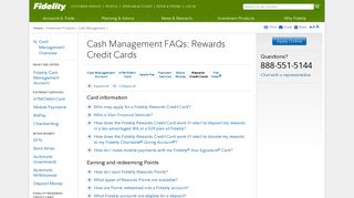 FAQs - Rewards Credit Cards - Fidelity Cash ... - Fidelity Investments