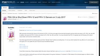 PSA: EA to Shut Down FIFA 12 and FIFA 13 Servers on 3 July 2017 ...