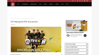 FUT Web App for FIFA 16 is now live ! - FIFA U Team