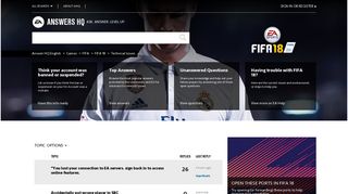FIFA 18 | Forum | Technical Issues | EA Answers HQ
