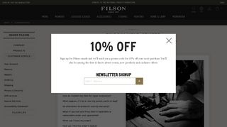 Customer Service | Filson