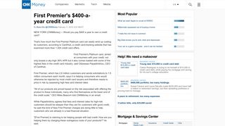 First Premier's $400-a-year credit card - Feb. 9, 2012 - Business