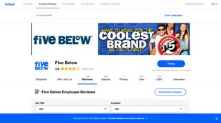 Working at Five Below: 296 Reviews about Pay & Benefits | Indeed.com