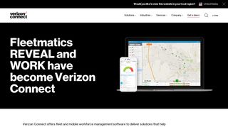 Fleetmatics REVEAL and WORK have become Verizon Connect