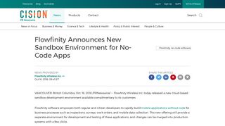 Flowfinity Announces New Sandbox Environment for No-Code Apps