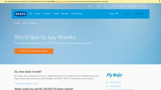 Earn Fly Buys points with State - State Insurance