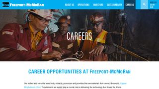 CAREER OPPORTUNITIES AT Freeport-McMoRan | Freeport-McMoRan