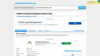 foundationeaccess.com at WI. Sign In | eAccess - Website Informer