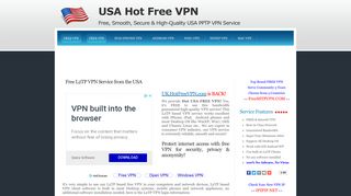 USA Hot Free VPN: Free L2TP VPN Service from the USA
