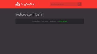 freshcope.com logins - BugMeNot