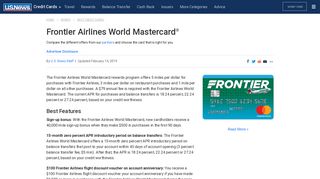 Barclaycard Frontier Airlines World Mastercard Review | U.S. News