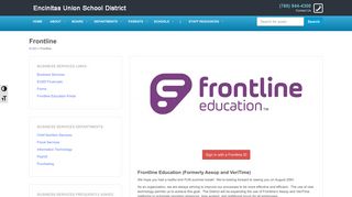 Frontline Education Portal - Encinitas Union School District