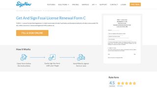 Fssai license renewal form c | SignNow - Fill Out and Sign Printable ...