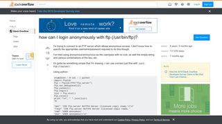 how can I login anonymously with ftp (/usr/bin/ftp)? - Stack Overflow