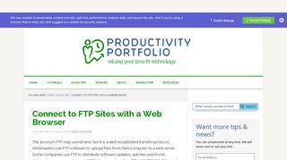 Connect to FTP Sites with a Web Browser • Productivity Portfolio