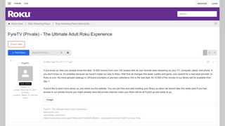 FyreTV (Private) - The Ultimate Adult Roku Experience - Roku Forums
