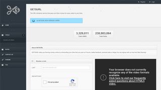 GETSURL - The URL shortener service that pays you! Earn money for ...