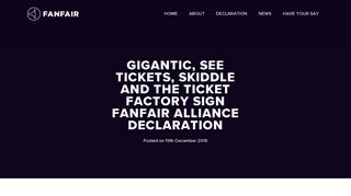Gigantic, See Tickets, Skiddle and The Ticket Factory sign FanFair ...