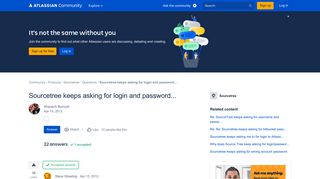 Solved: Sourcetree keeps asking for login and password...