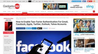 How to Enable Two-Factor Authentication For Gmail, Facebook, Apple ...