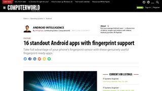 16 standout Android apps with fingerprint support | Computerworld