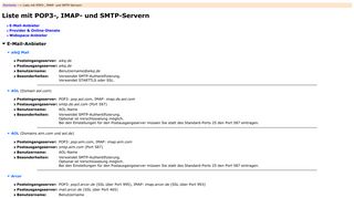 Liste mit POP3-, IMAP- und SMTP-Servern - patrick-canterino.de