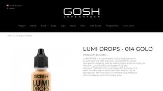 Lumi Drops - 014 Gold - gosh copenhagen