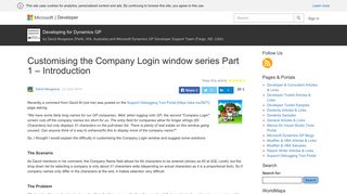 Customising the Company Login window series Part 1 – Introduction ...