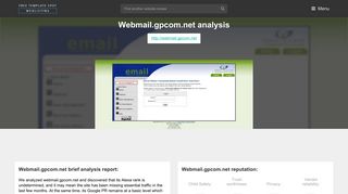 Web Mail Gpcom. Magic Mail Server: Login Page - FreeTemplateSpot