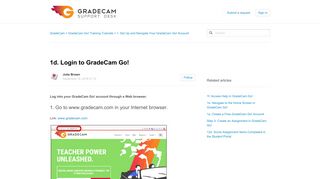 1d. Login to GradeCam Go! – GradeCam