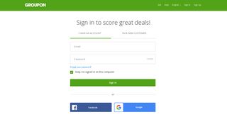 Sign In - Groupon