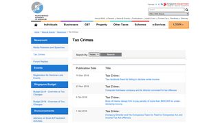 Tax Crimes - IRAS