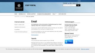 Email and calendar – Staff Portal - University of Gothenburg