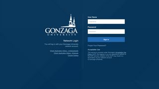 Gonzaga Network Login
