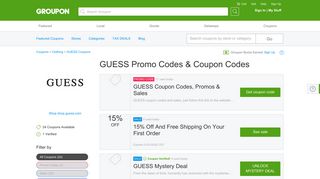 Guess Coupons, Promo Codes & Deals 2019 - Groupon