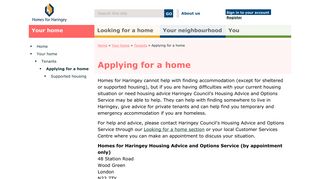 Applying for a home | Homes for Haringey