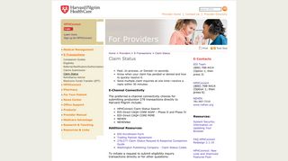 Harvard Pilgrim Health Care - Claim Status