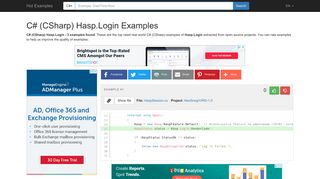 Hasp.Login C# (CSharp) Code Examples - HotExamples
