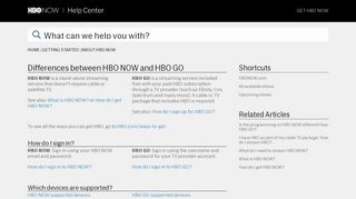Differences between HBO NOW and HBO GO - HBO NOW | Help Center