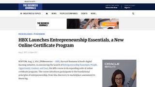HBX Launches Entrepreneurship Essentials, a New Online Certificate ...
