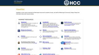HawkNet - Hillsborough Community College - HCC