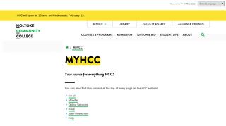 MyHCC | Holyoke Community College